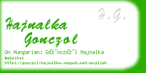 hajnalka gonczol business card